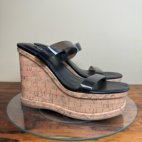 Nine West Rapps Platform Wedge Sandal - smoke black - Picture 7 of 15
